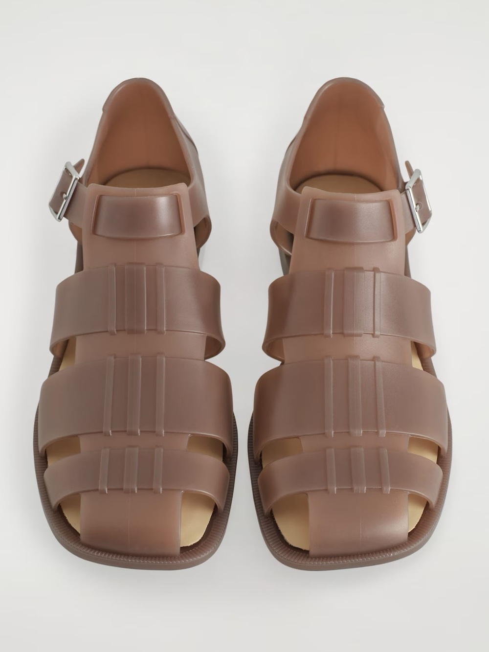 NIB COS JELLY FISHERMAN SANDALS Brown